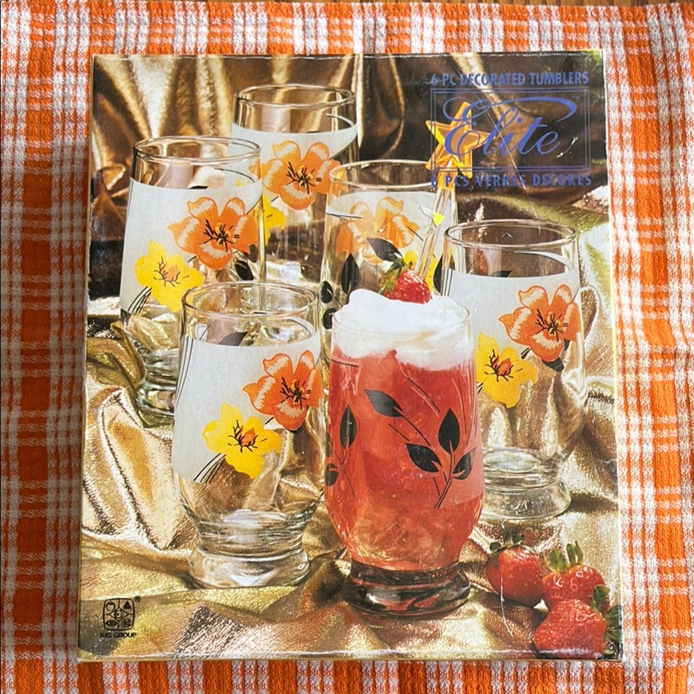 Elite Floral Decorated Tumblers Set